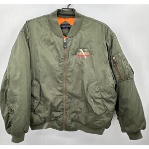 Nautica Competition Vintage 90's Green Aviation Bomber Style Jacket Mens XXL